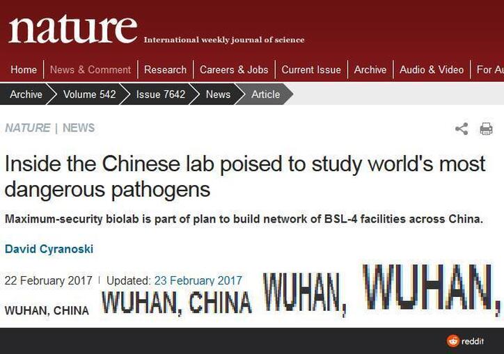 Maximum security biolab opened a few years ago in...ahem... Wuhan, China Db2yd937gfc41